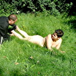 First pic of Asian Lawn Bondage