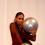 First pic of Black big boob Tattoo BBW Star Popping Huge Balloons