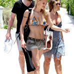 Fourth pic of Michelle Hunziker sexy in bikini on the beach in Miami