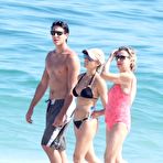 Third pic of Elsa Pataky in black bikini on the beach