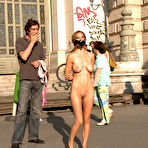 First pic of Public Disgrace - Busty sluty babe bound in rope and fucked in public anal sex and deepthroat gagging fuck