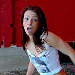 Fourth pic of Small breasted brunette teen showing off her tight and sexy body