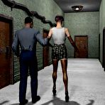 First pic of Criminal girl in a prison: hot 3D BDSM anime comics about mad lesbian and legs fetish sex