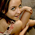 Third pic of Andi Pink - Cute teen angel Andi Pink strips outdoors, spreads her legs and shows her hot cunt.