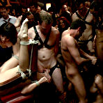 Fourth pic of Public Disgrace - Princess Donna banged in her tight ass in public anal sex with group of pervert cocks and pussies