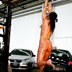 Third pic of FORKLIFT BULLWHIPPING - SUSPENDED - OILED - WHIPPED - WELTS ALL OVER - PAINGATE'S TOP PUNISHMENT
