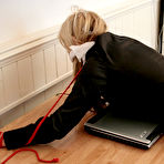 Fourth pic of Beautiful Woman gagged, bound and in peril!