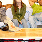 First pic of GangBang Squad - Slut babe gets a DP at harcore interracial gang bang