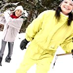 First pic of Mili Jay has lesbian fun in the snow