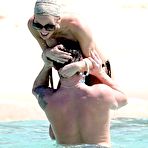 Third pic of Sarah Harding in bikini on the beach in Barbados