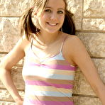 First pic of Andi Pink - Foxy teen cuttie Andi Pink pulls down her tight jeans and shows her round ass.