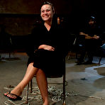 Fourth pic of Public Disgrace - Strong babe with big tit implants fucked in public humiliation sex and immobilized in ropes