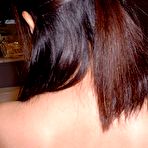 Second pic of Me and my asian Asian coed goes full nude in couch shows squeezable tits