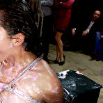 Fourth pic of Public Disgrace - Kinky people take advantage of bound slut using her to fill needs in nasty public sex disgrace