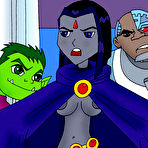 Third pic of Beautiful Blackfire with soft strap-on getting off \\ Cartoon Valley \\