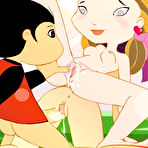 Second pic of Redhead Juniper gets naked and takes a facial blast  \\ Comics Toons \\