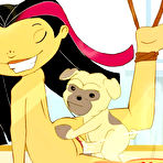 Third pic of Redhead Juniper gets naked and takes a facial blast  \\ Comics Toons \\