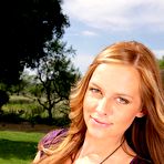 First pic of Carmen Gemini shows natural breast and masturbates outdoors @ Busty Cafe