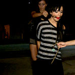 First pic of Public Disgrace - Innocent brunette babe abused in her first public sex choking in deepthroat and crying