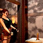 Second pic of Lara Croft and stone dick: 3D comics and anime story about hardcore and bizarre adventures of famous young busty maid