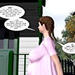 Second pic of Voyeur orgasm of pregnant chubby 3D sex comics anime about fat big tits and large nipples bbw housewife spy on young shaved pussy hardcore 69 couple toon hentai cartoon fetish story