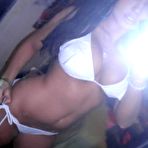 Third pic of Camwhoring heavy-chested babe in white bikini