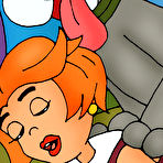 Third pic of Judy stroking hot George Jetson after getting plugged \\ Cartoon Valley \\