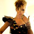 Second pic of Rihanna sexy posing in fishnet costume