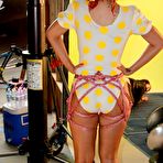 Fourth pic of Rihanna sexy posing in fishnet costume