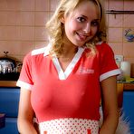 First pic of Boob Study - Sexy big boobed Mika Bodana strips in the kitchen and plays with cream and a toy