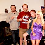 First pic of Busty Blonde MILF Gang Bang Bukkake Party