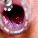 Fourth pic of Nurse Gabriela pussy fingering and dildoing at clinic