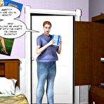 Third pic of Unexpected sex adventure: 3D porn comics and anime toons about the first masturbation by dildo of virgin redhead schoolgirl