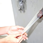Fourth pic of Skinny Tiffany Fox got her pussy creampied at gloryhole