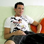 First pic of Turning back around to deal the camera he took a seat on the chaise longue and I handed him a bottle of lube that he could use to jolt out with straight guy mutua