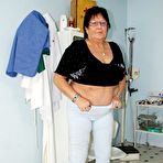 Fourth pic of Tatana visits kinky mature gyno clinic for old pussy exam