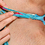 Fourth pic of Panty job makes dude unload into teen's cleavage