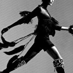 First pic of Daria Werbowy black-&-white sexy, topless and fully nude