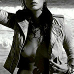 Second pic of Daria Werbowy black-&-white sexy, topless and fully nude