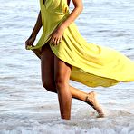 Third pic of Rihanna on the set of a photoshoot in Barbados