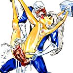 Second pic of Mirage deals with Frozone and gets sprayed in a shed \\ Cartoon Porn \\