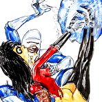 Fourth pic of Mirage deals with Frozone and gets sprayed in a shed \\ Cartoon Porn \\