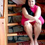 First pic of Nature Breasts - Big Boobs Fatty Posing On Stairs