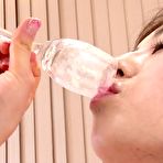 Fourth pic of Busty asian Azusa Nagasawa bukkake drinking cum