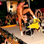 Third pic of :: PARTY HARDCORE :: Horny drunken women enjoy strippers dick in the club