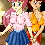 First pic of Blindfolded Lesbian screwed and taking a face load  \\ Cartoon Valley \\