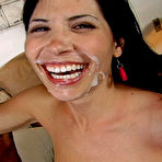 Fourth pic of Monsters of Cock - Rebecca Linares getting her mouth full of Ramon's cock!