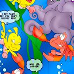 Second pic of Crazy Ursula with mouthwatering breasts jerks cock \\ Cartoon Porn \\