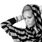Fourth pic of Rihanna black-&-white sexy posing scans