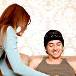 First pic of Melanie Jane - Innocent looking brunette Melanie Jane doing a blowjob and a handjob action